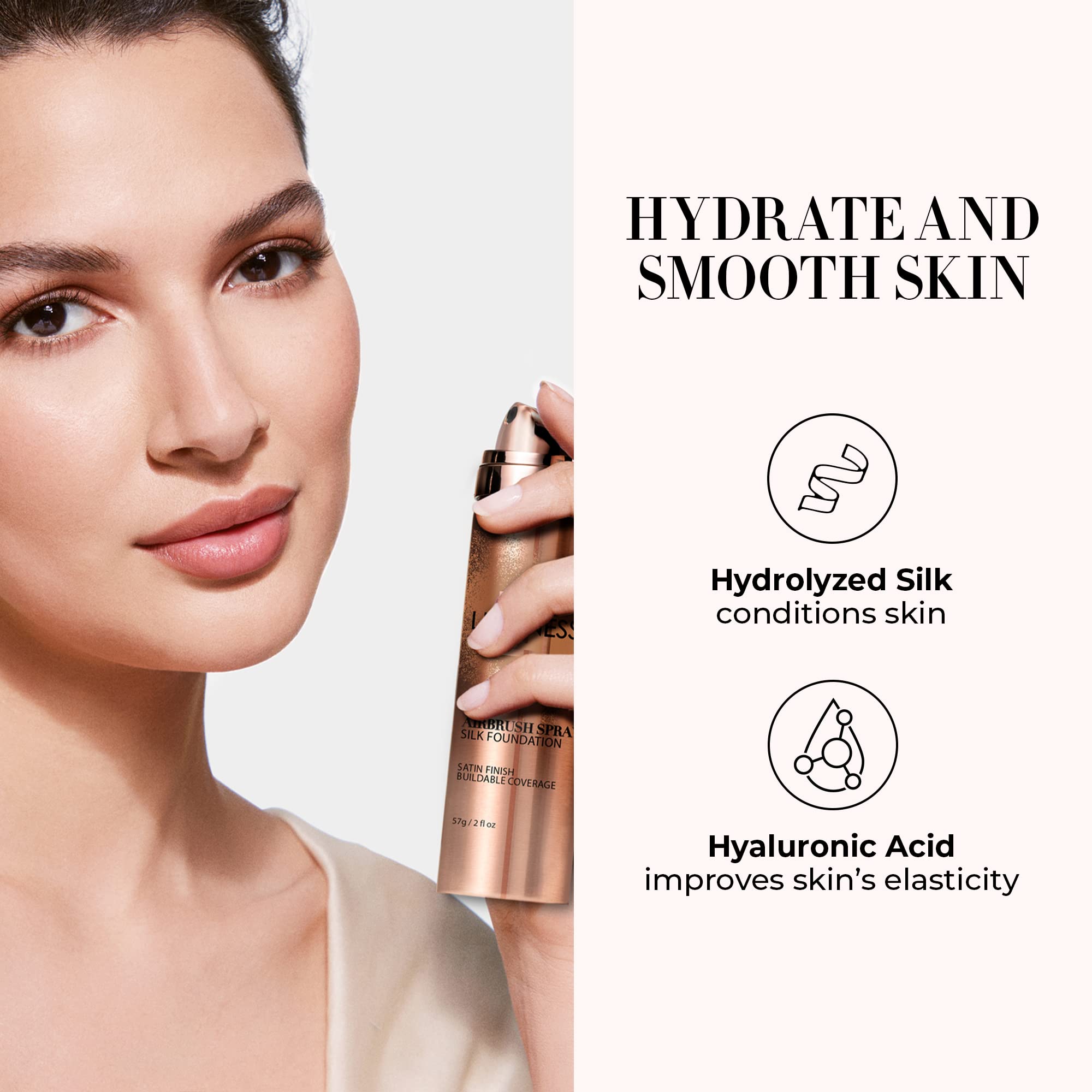 LUMINESS Hyaluronic acid hydration boost visible on product packaging concept.