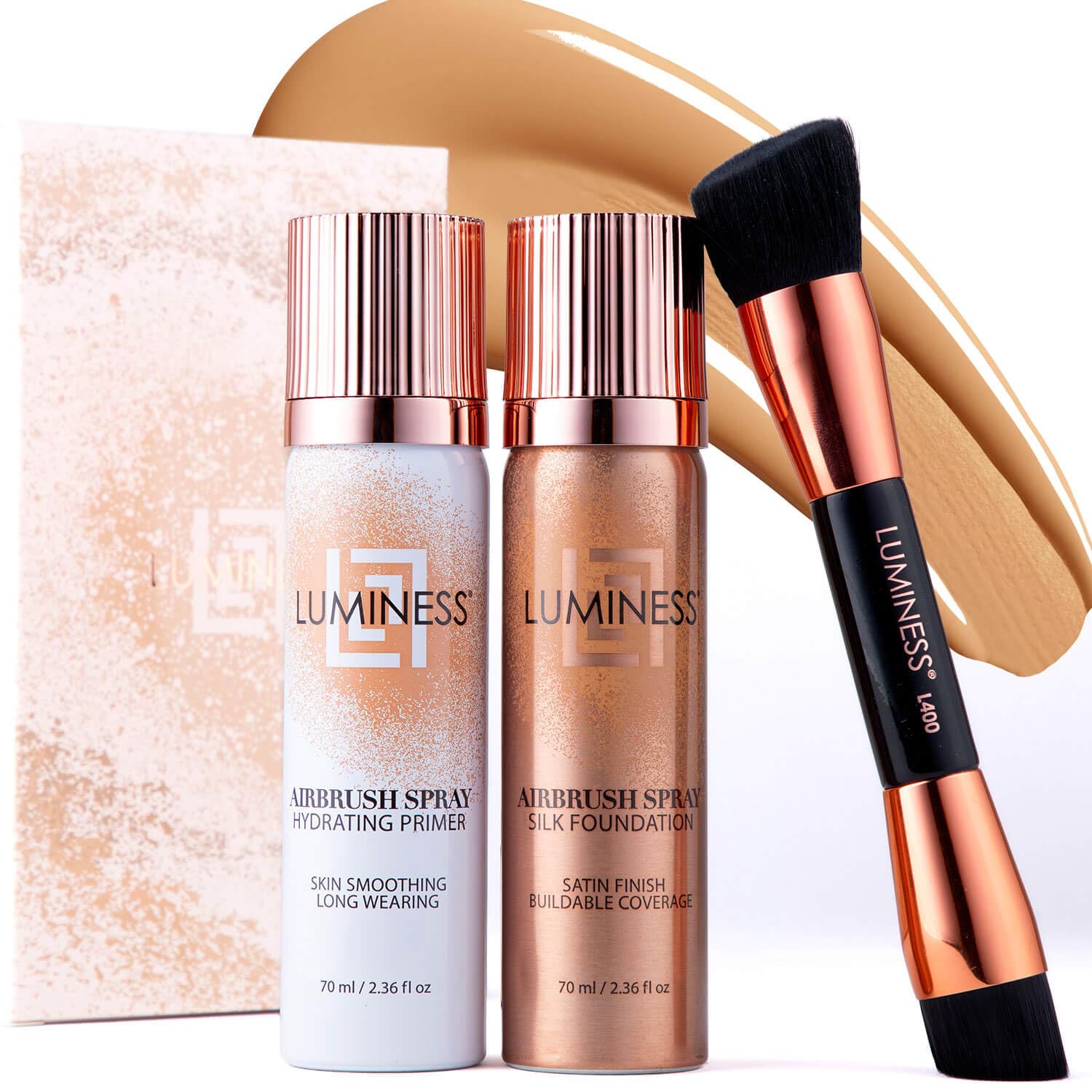 Kit démarrage LUMINESS Airbrush: démarrage rapide pour une base soyeuse et une application uniforme