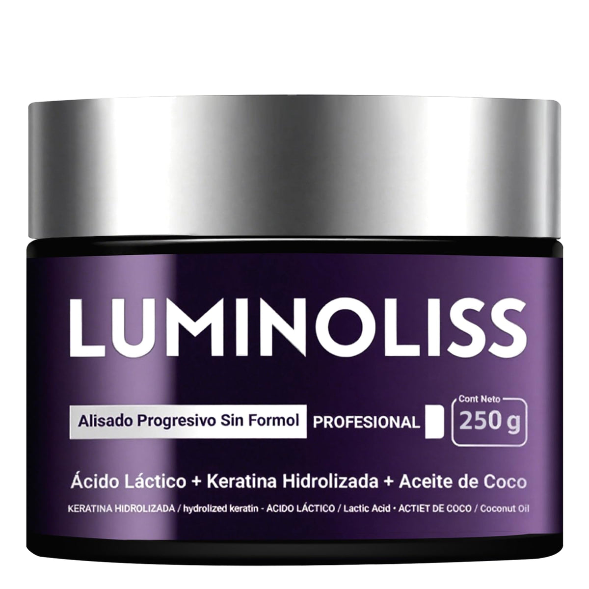 LuminoLiss Alisado : bouteille mise en avant, soin nourrissant pour cheveux lisses et brillants.