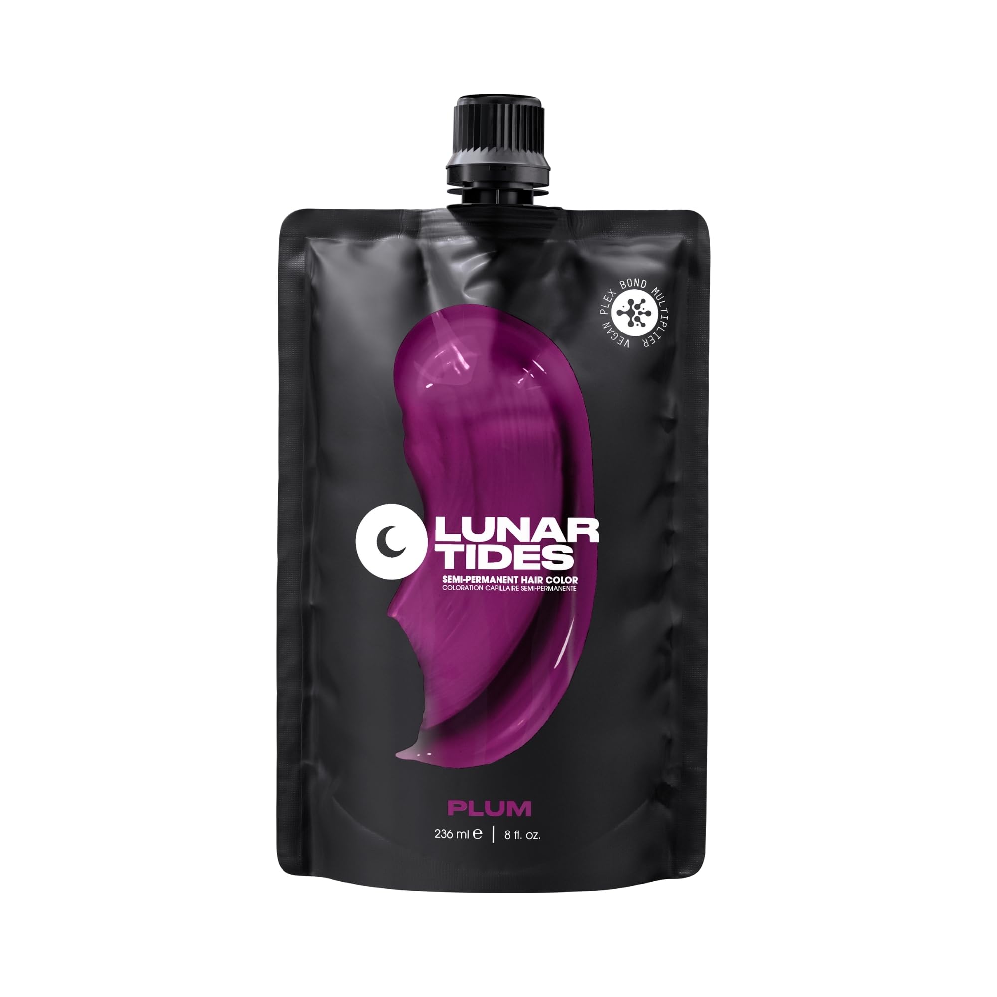 Bouteille Lunar Tides Plum 118 ml prête à appliquer pour une couleur durable.