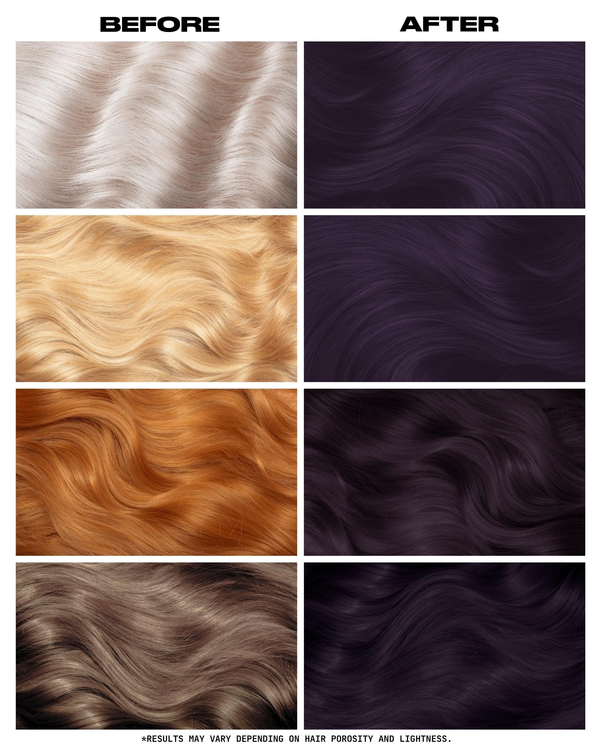 Application facile avec crème colorante Lunar Tides sur les cheveux.