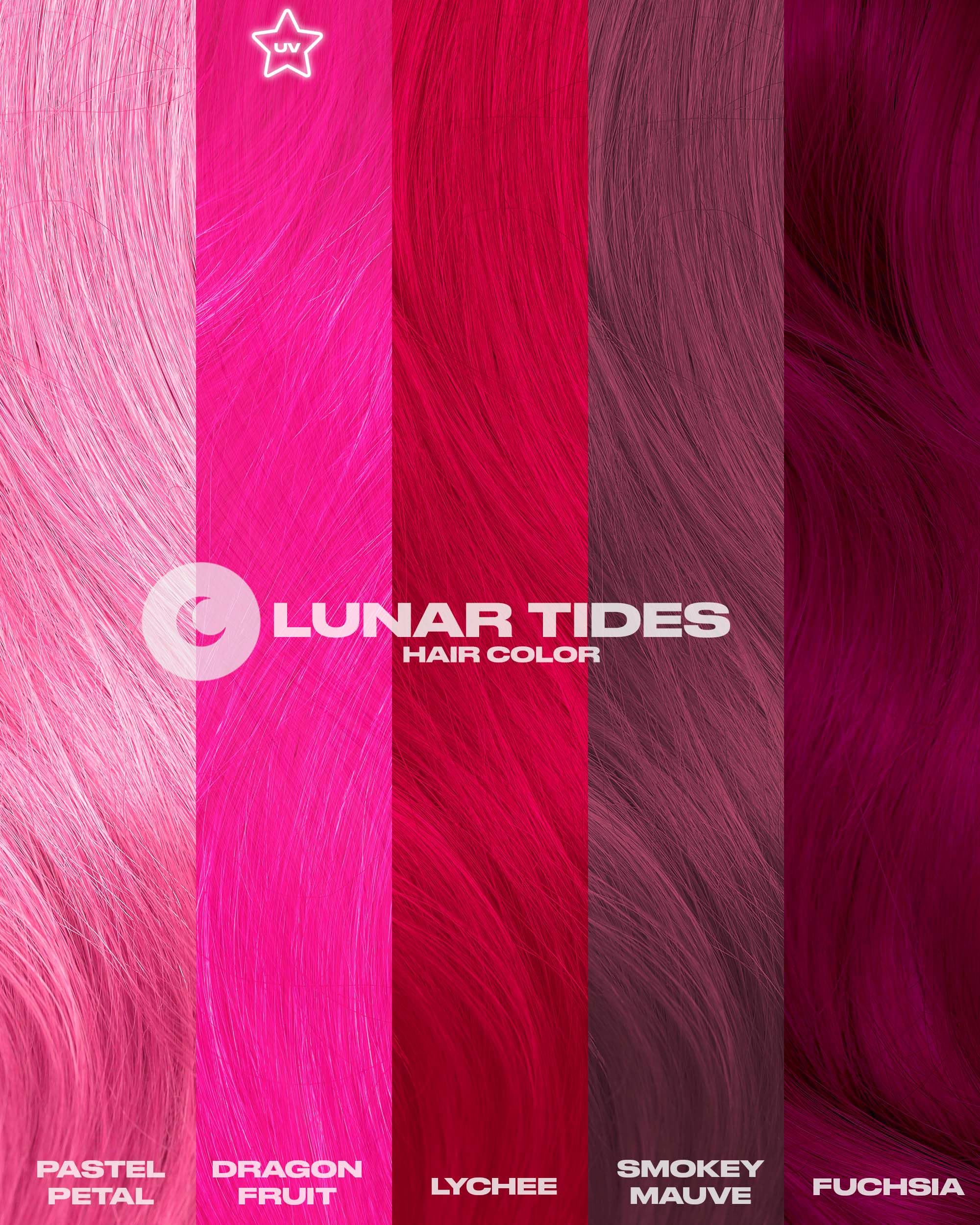 Lunar Tides: nouveau style fuchsia pour cheveux.
