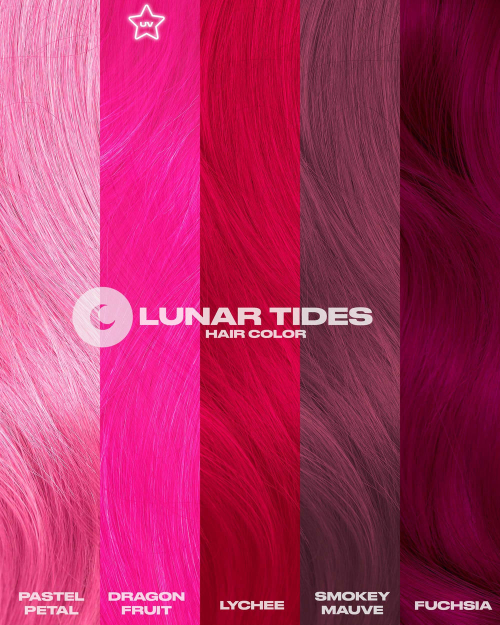 Lunar Tides: nouveau style fuchsia pour cheveux.