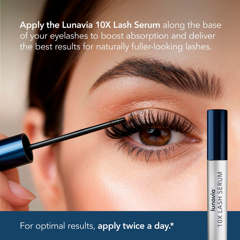 Application précision Lunavia Sérum Cils – routine du soir facile