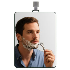 Miroir de douche LUNCHIS anti-buée pour un rasage clair sous la douche.