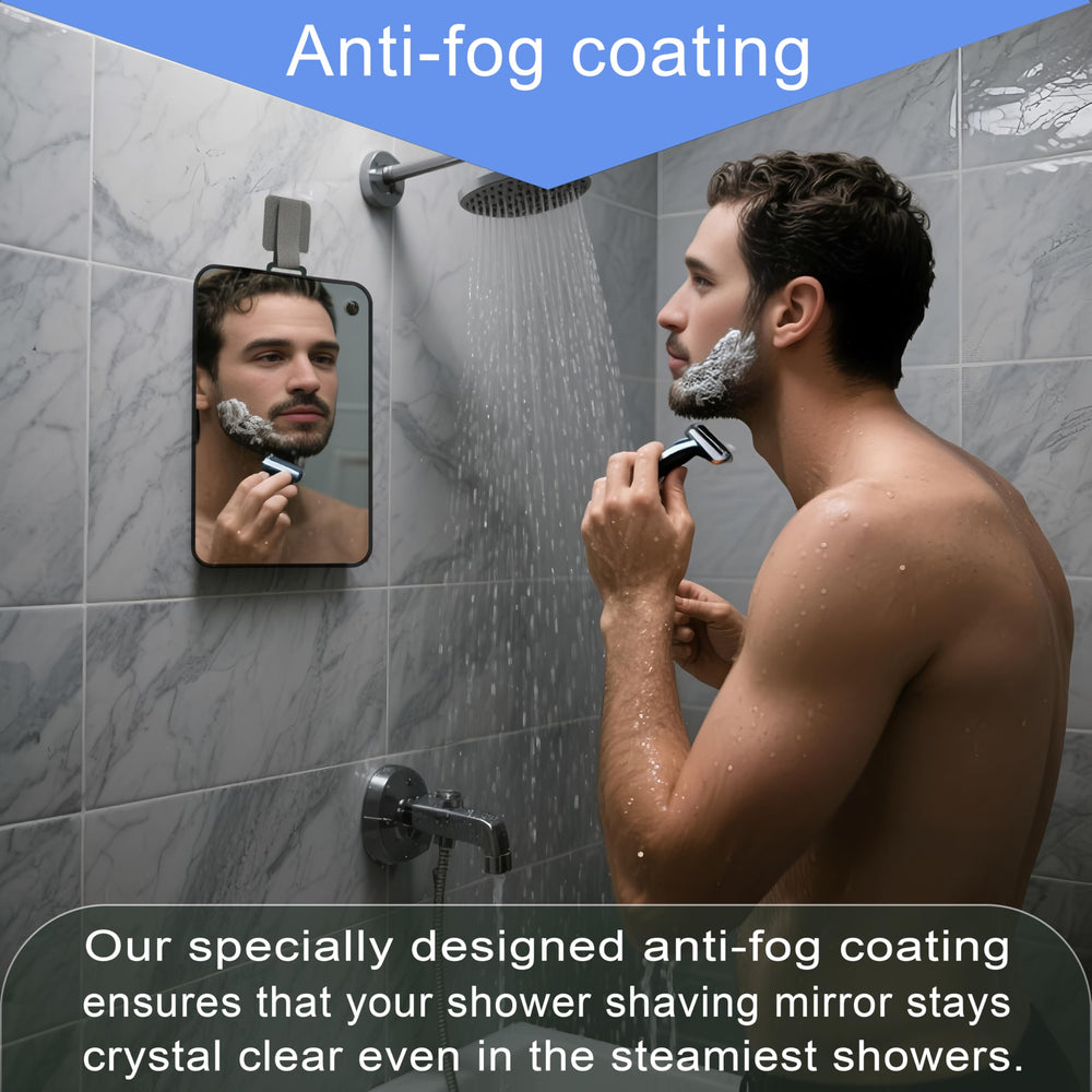 Miroir LUNCHIS fixé sur carrelage ou pierre naturelle pour une utilisation stable.