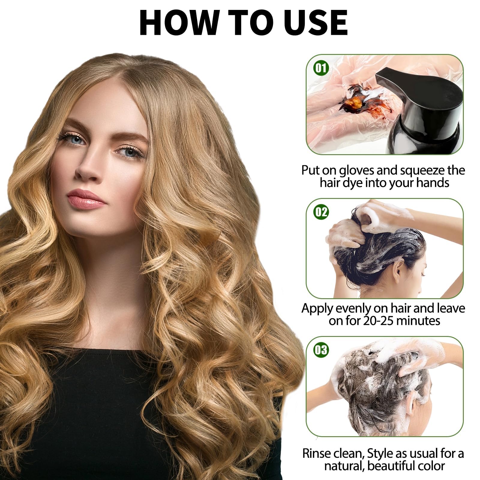 Résultat blond-brun lumineux et naturel sur cheveux.