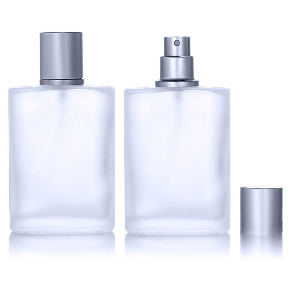 Luojery bouteilles parfum en verre givré 50 ml, pratique pour parfum portable