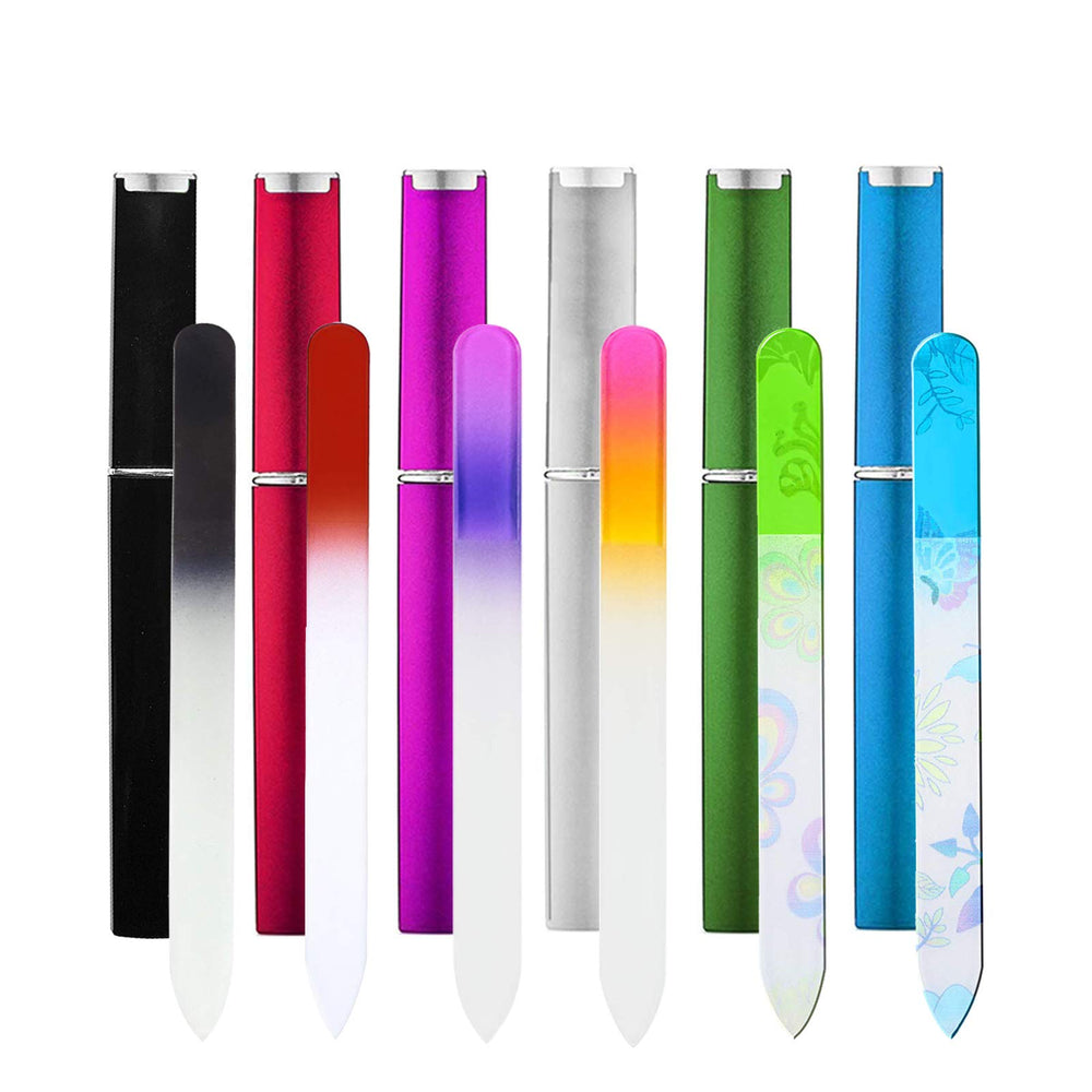 LUOTIVON ensemble 6 lime verre ongles etui: kit pratique pour voyage.