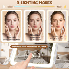 Miroir Lupow éclairé par 52 LED pour éclairage naturel