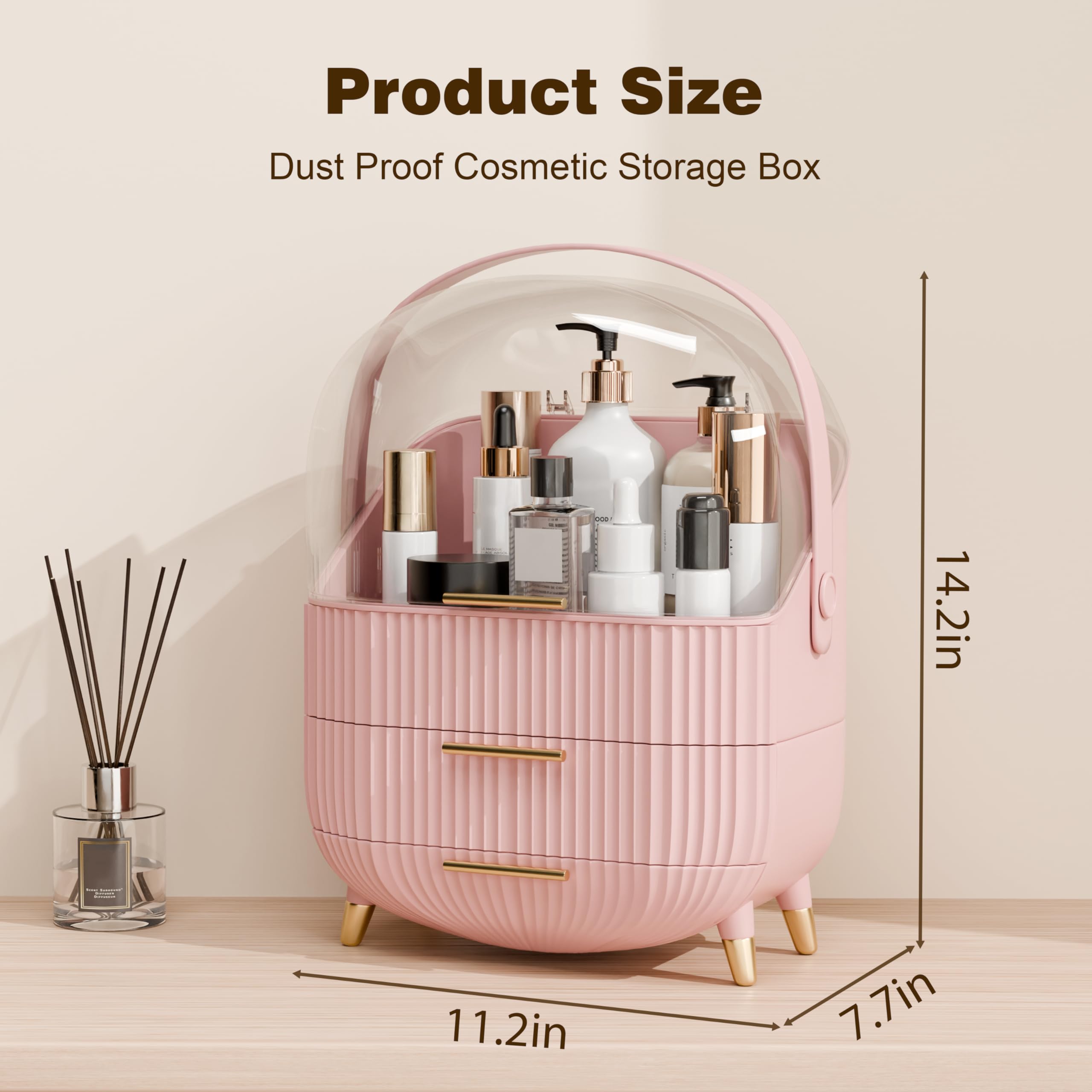 Lurcns organiseur maquillage, cadeau ideal pour les passionnes de beaute et rangement pratique.