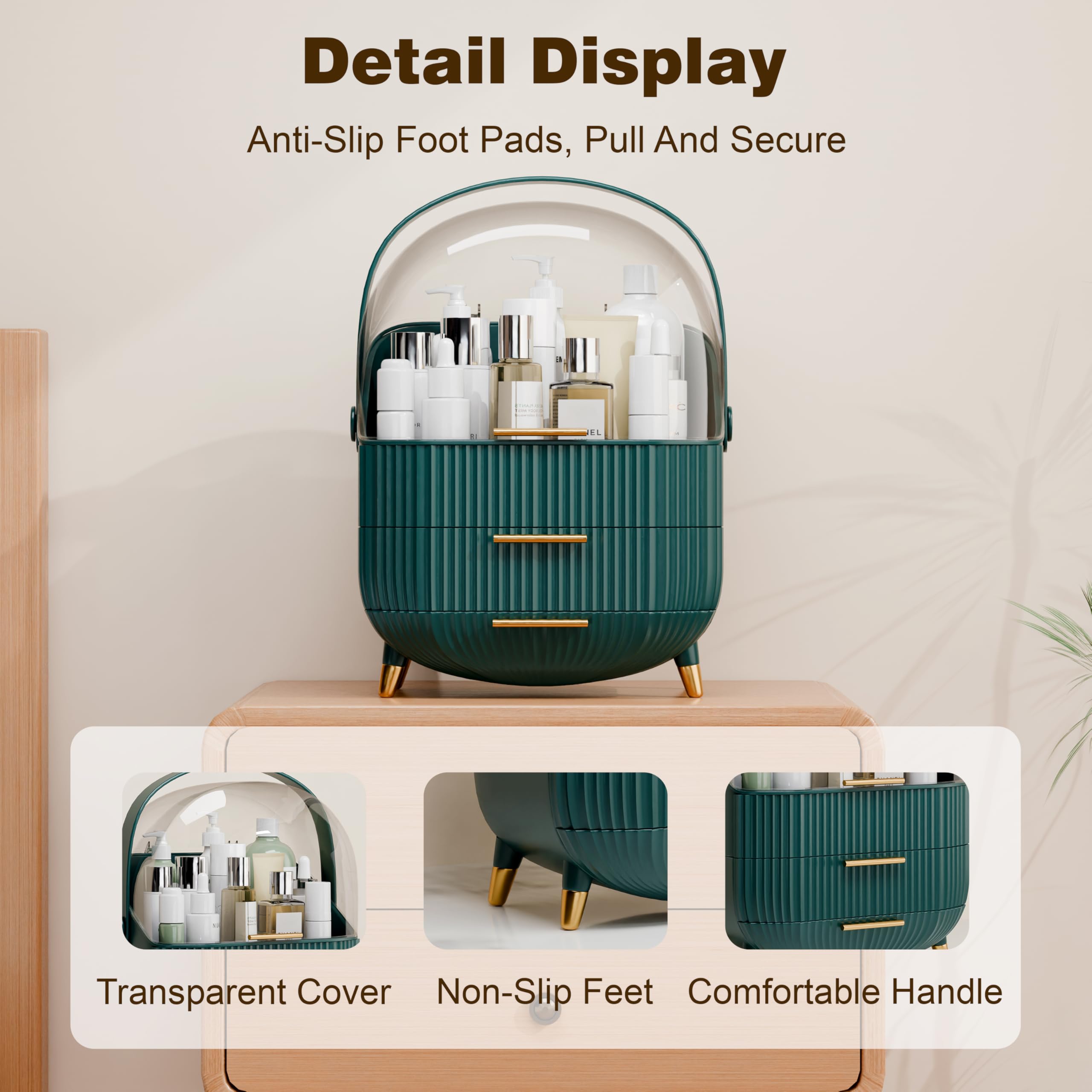 lurcns design-chic-vert: allure moderne sur votre vanity tout en restant pratique.