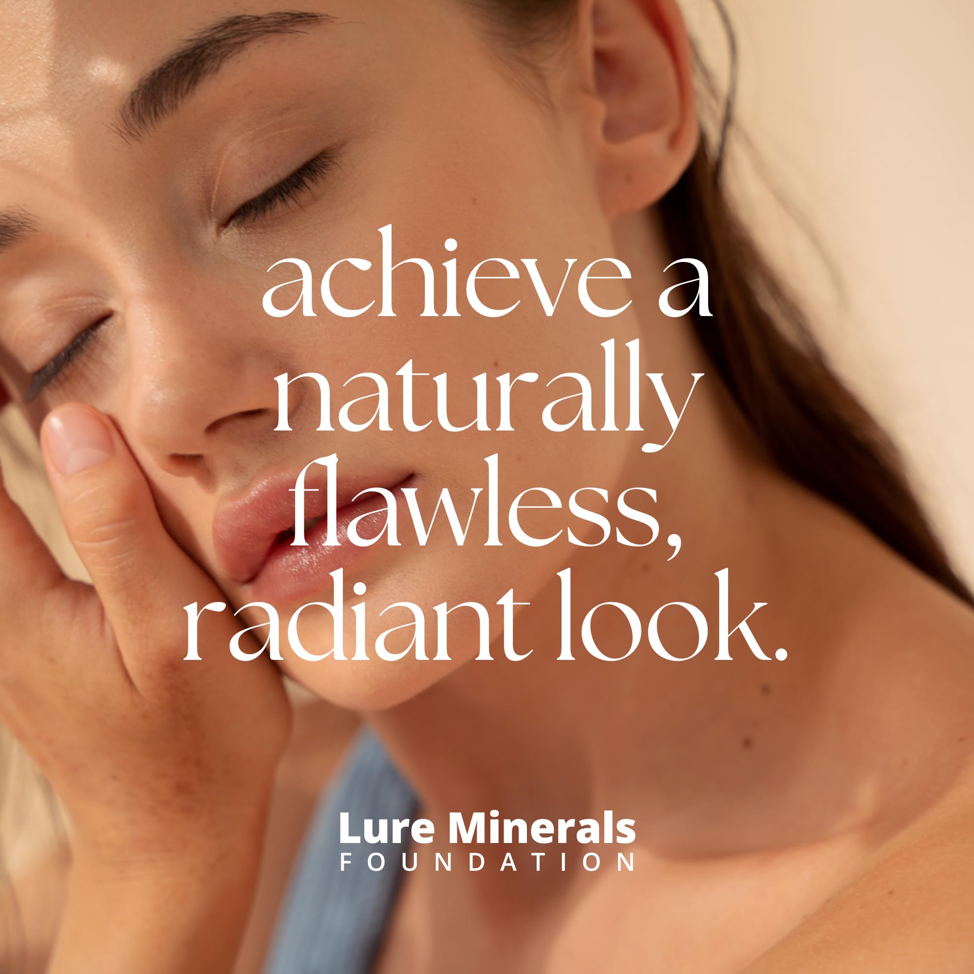 Lure Minerals Foundation zinc oxide detail hints at sun-related feature.
