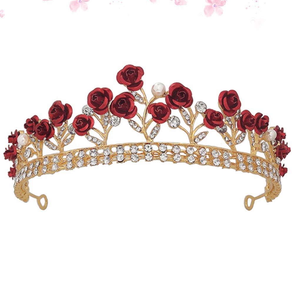 Lurrose Couronne Accessoire Coiffure Florale, design baroque et portable.