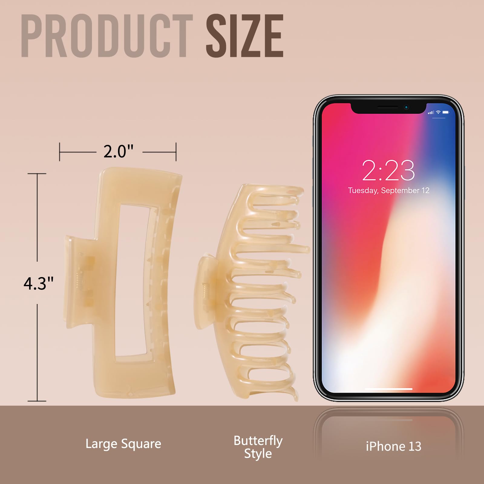LuSeren clip jelly grand: anti-glisse pour une tenue fiable