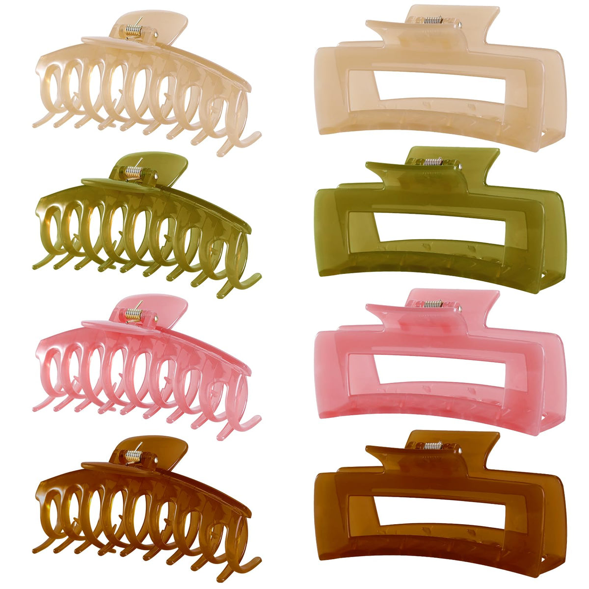 LuSeren clips jelly grand format: ouverture large pour cheveux volumineux