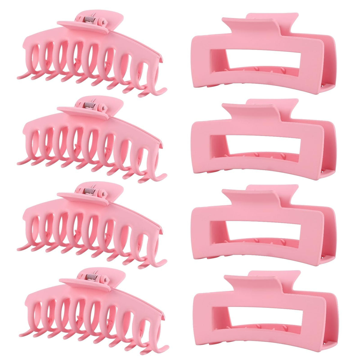 LuSeren pince-cheveux rose jumbo, tenue fiable pour cheveux épais.