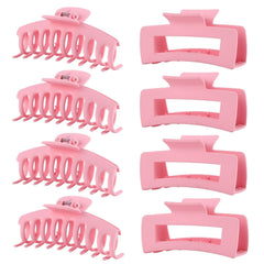 LuSeren pince-cheveux rose jumbo, tenue fiable pour cheveux épais.