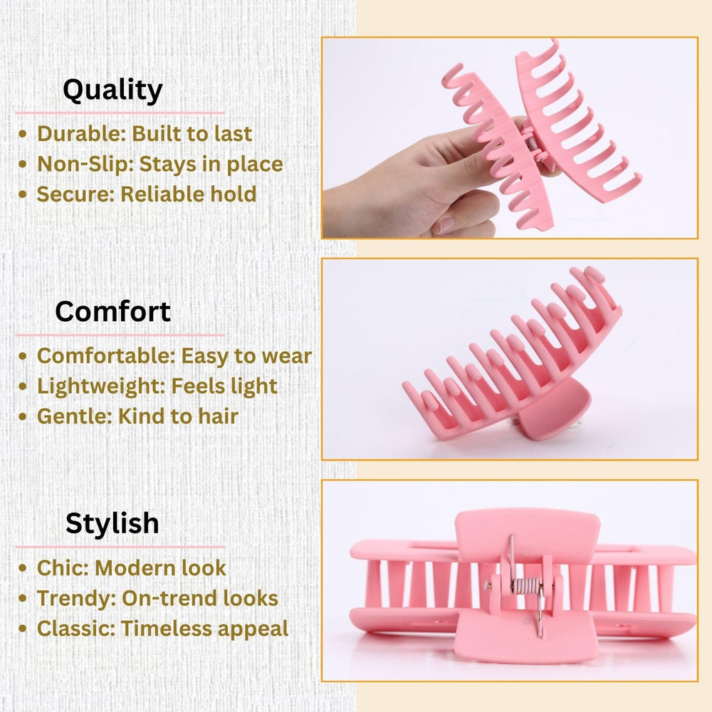 LuSeren pince-cheveux rose taille parfaite pour tous types de cheveux.
