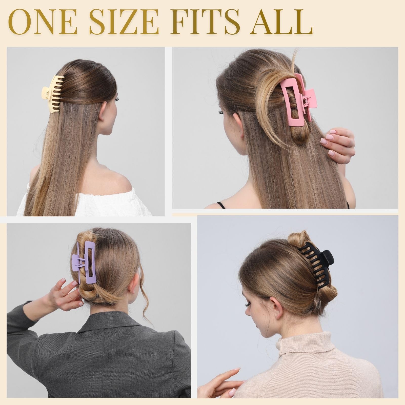LuSeren pinces-cheveux dents intérieures: prise sécurisée pour tous types de cheveux.