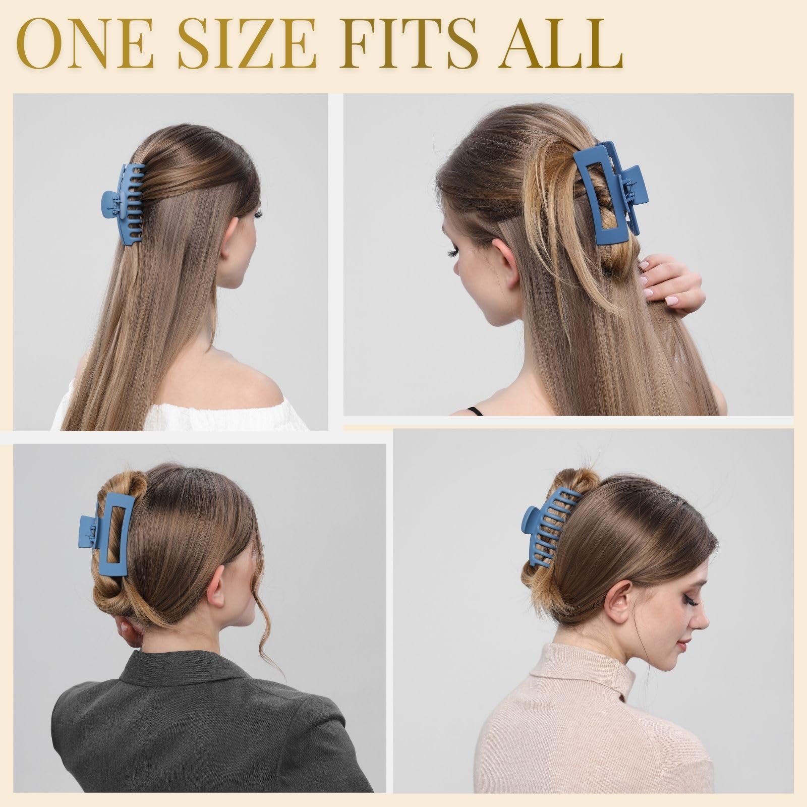 LuSeren pinces-cheveux matte: finition antidérapante pour rester en place.