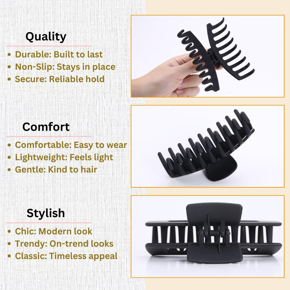 LuSeren pinces-cheveux noir 8-pack emballage cadeau élégant prêt à offrir.