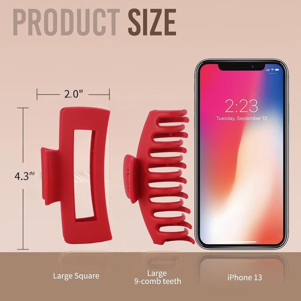 Pinces LuSeren rouges finition mate pour un style sans glisse.