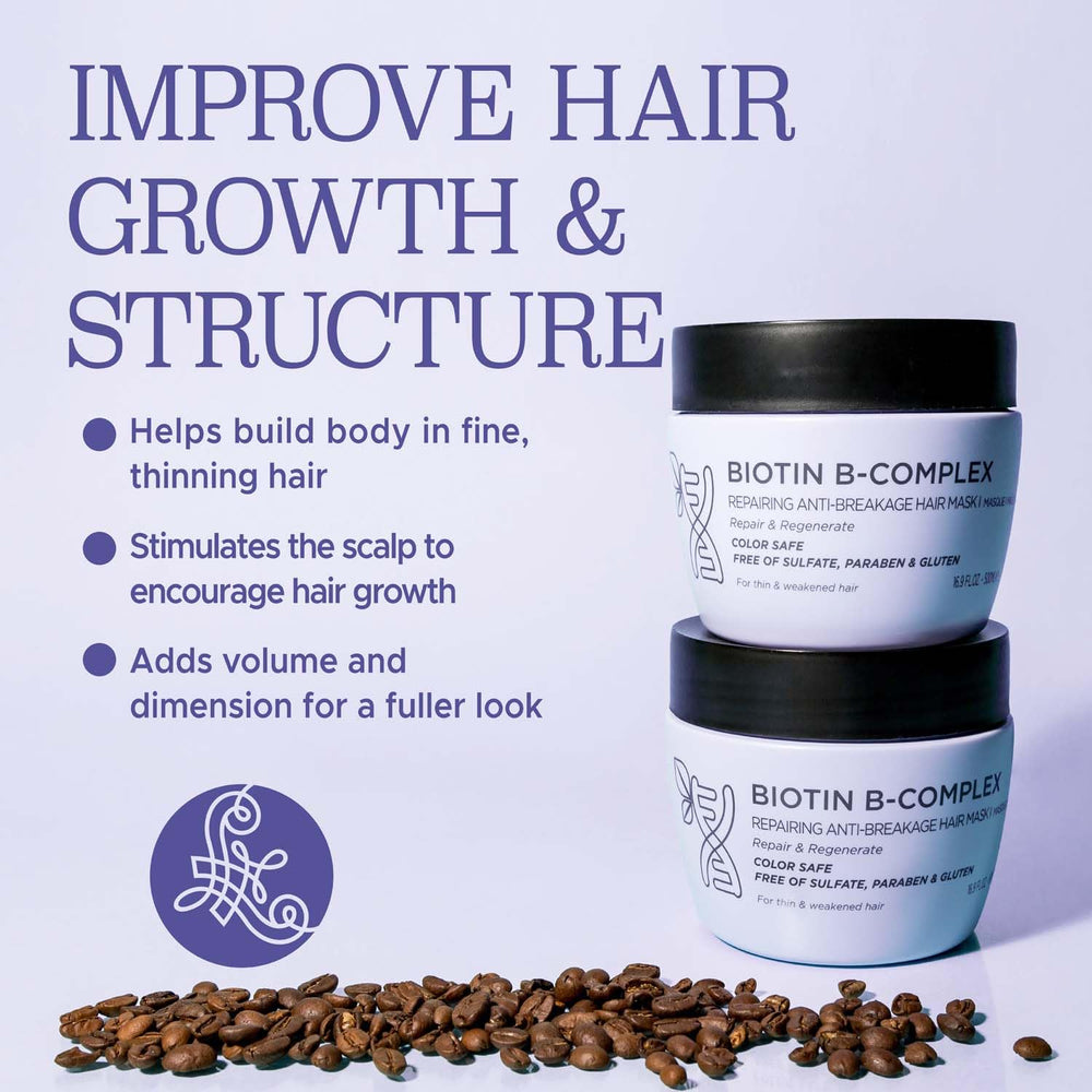 Cuir chevelu stimulé avec le masque Luseta Biotin B-Complex pour une circulation saine.