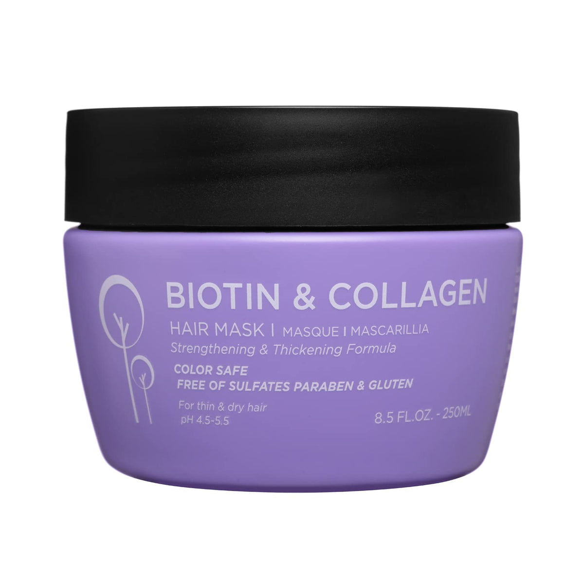 Luseta Biotine Collagène Masque Cheveux pot — nourrissant pour cheveux secs.