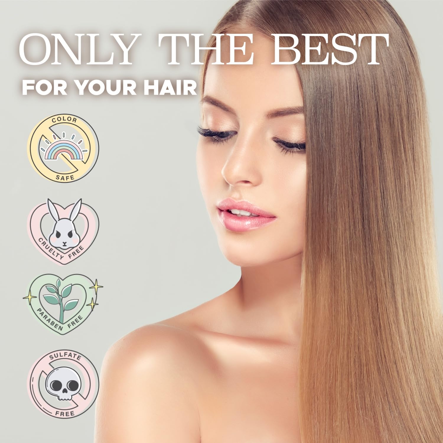 Cheveux colorés et kératine compatibles avec Luseta