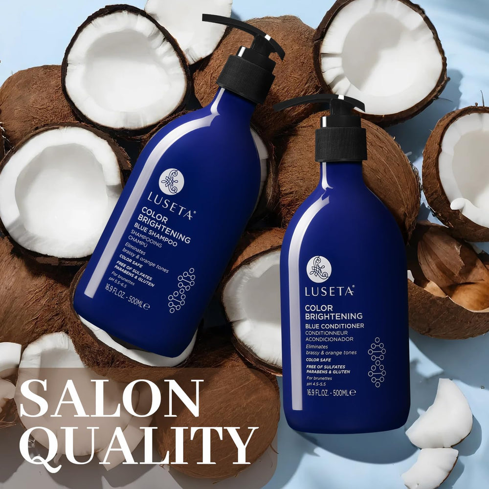 Luseta Coffret bleu: duo shampoing et après-shampoing pour cheveux colorés