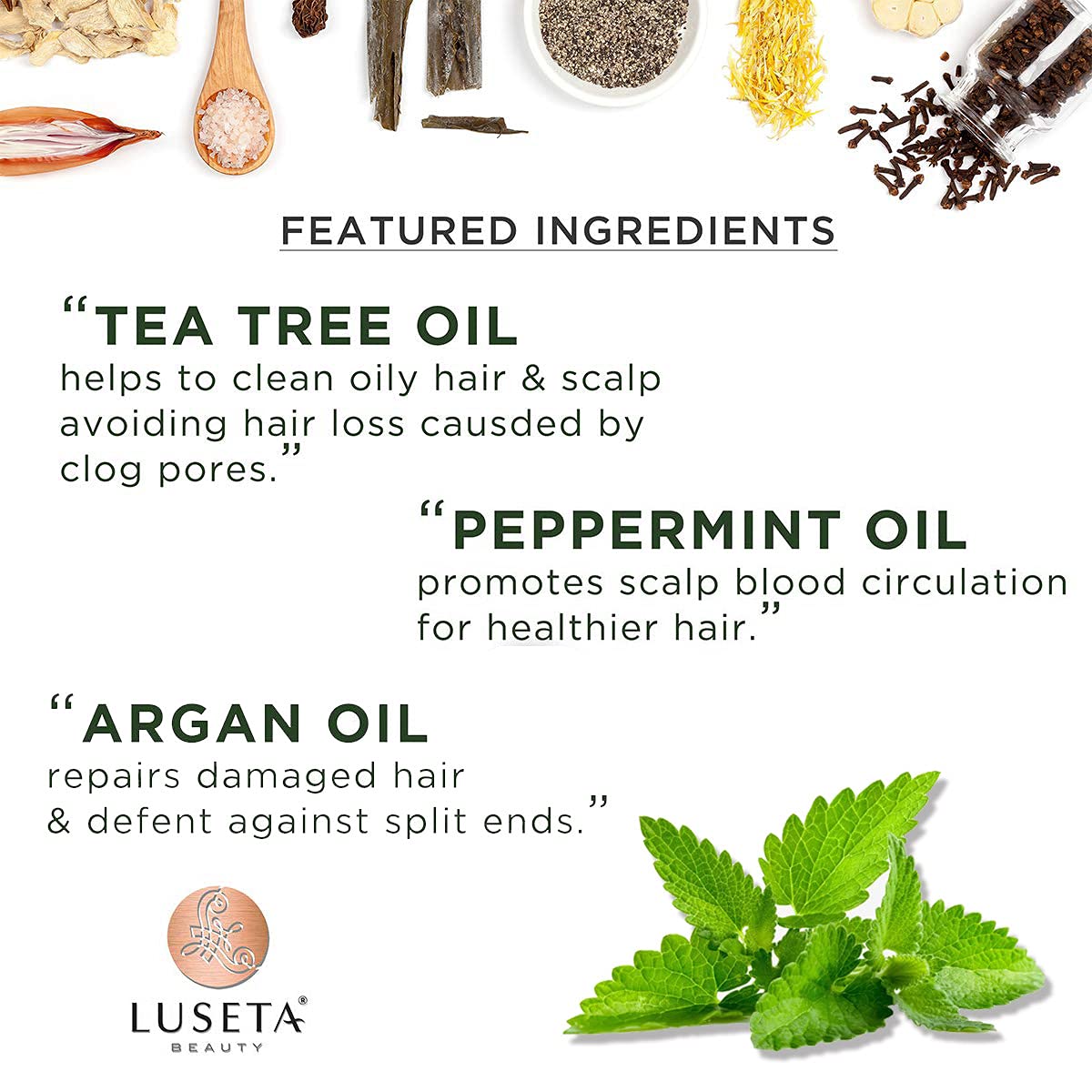 Cuir chevelu apaisé avec le shampoing Luseta Tea Tree Menthe.