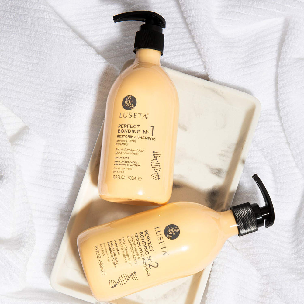 Duo Luseta sur étagère, kit complet pour le soin quotidien des cheveux.