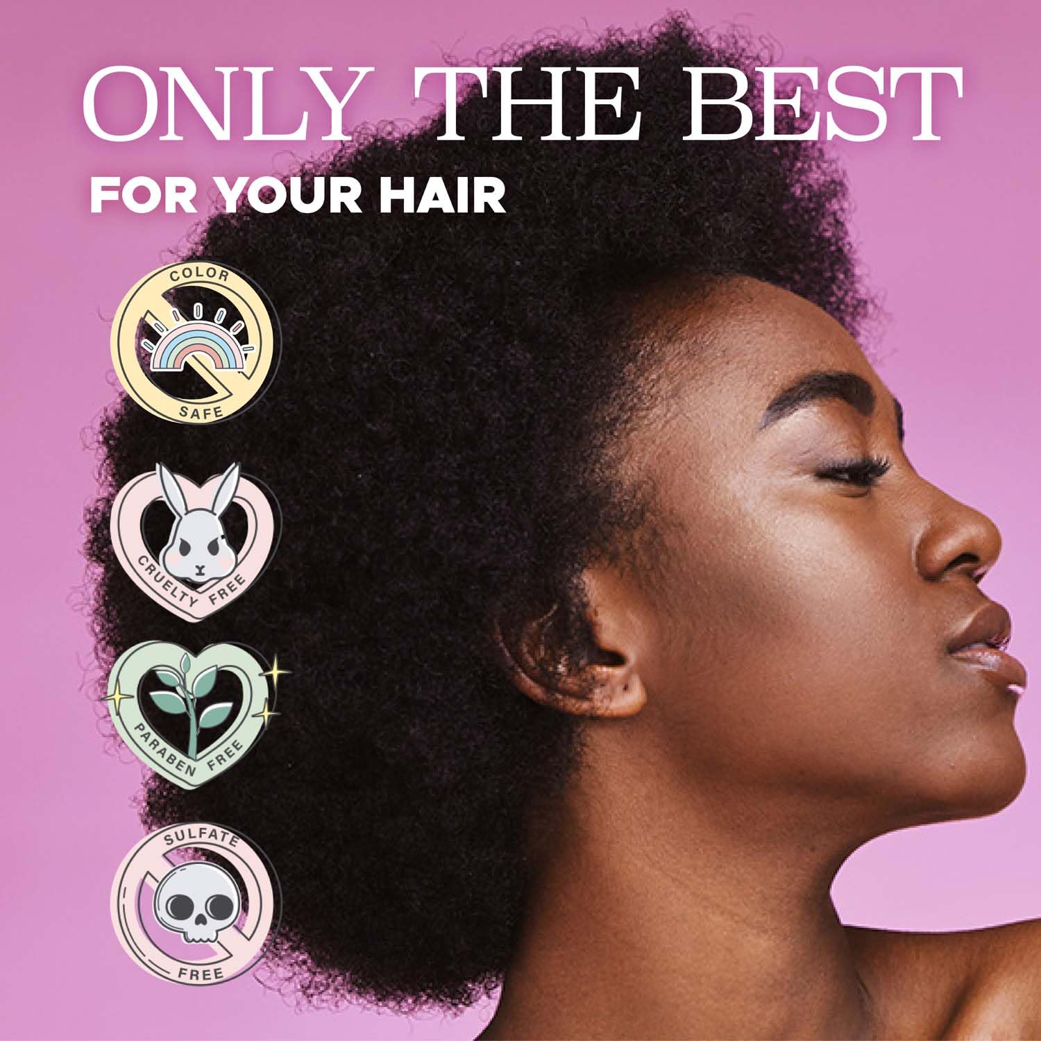 Luseta effet frizz zéro pour des cheveux lisses.