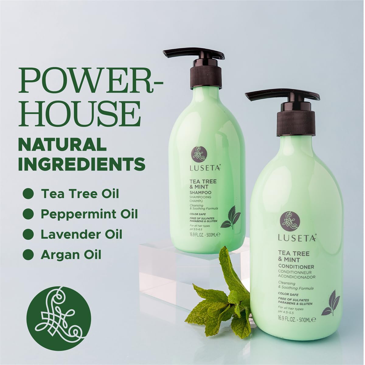 Emballage duo Luseta arbre à thé et menthe, idée cadeau pratique.