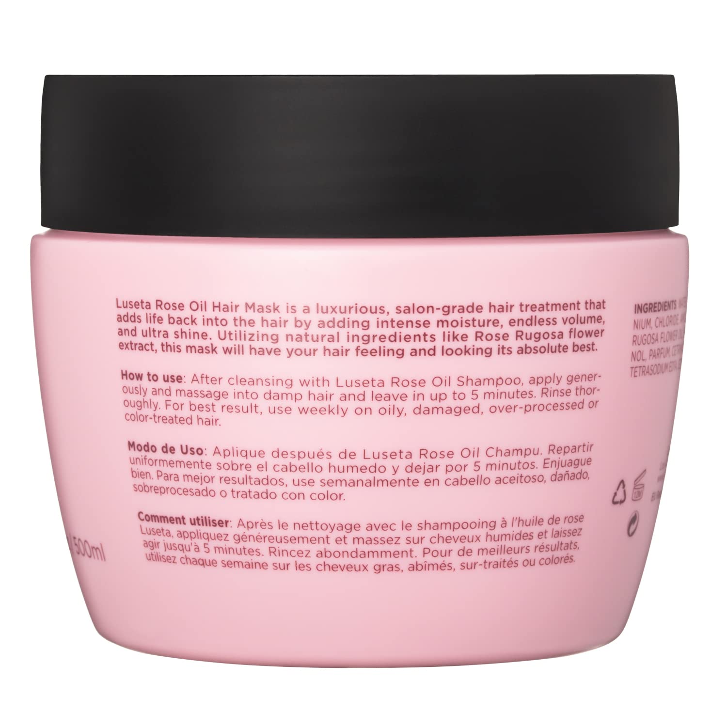 Étiquette Luseta sans sulfates et parabènes, soin sûr