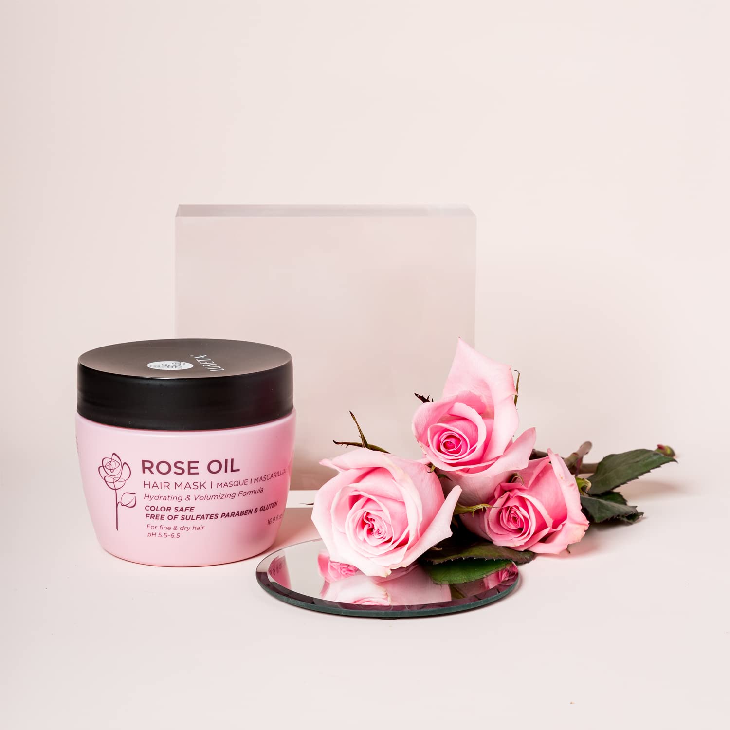 Extrait de rose Luseta pour cheveux nourris et lustrés