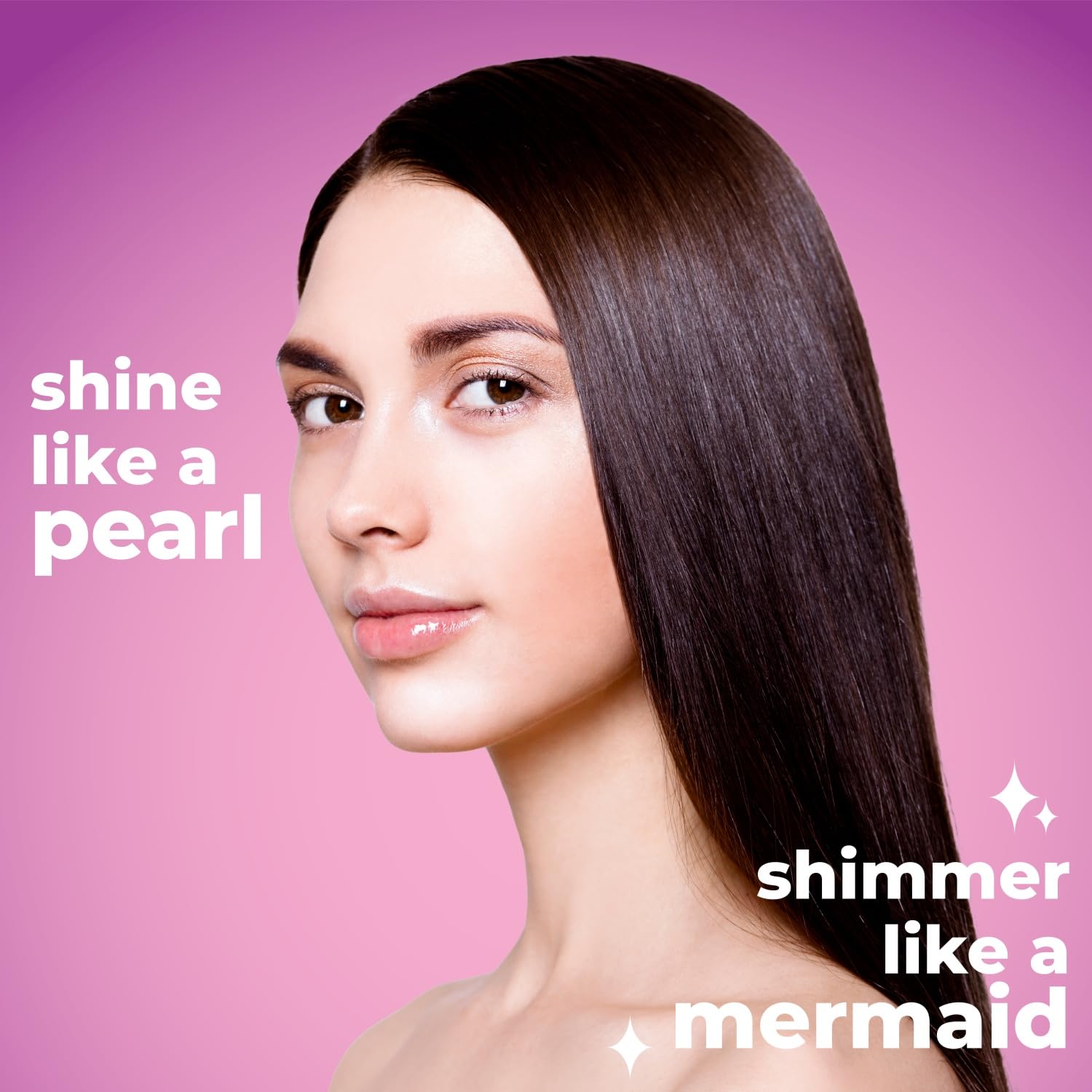 Cheveux brillants et nourris sur les longueurs grâce à l’extrait de perle