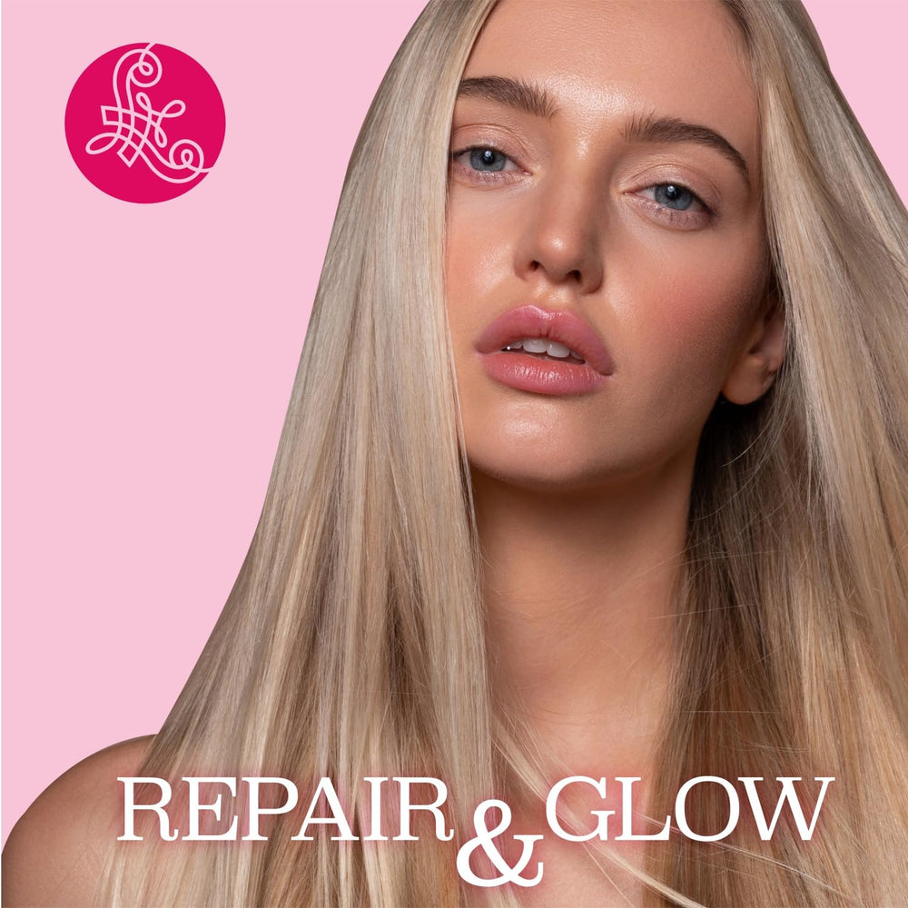 Luseta Glossy Pearl Leave-In Conditioner controls frizz for calmer strands.