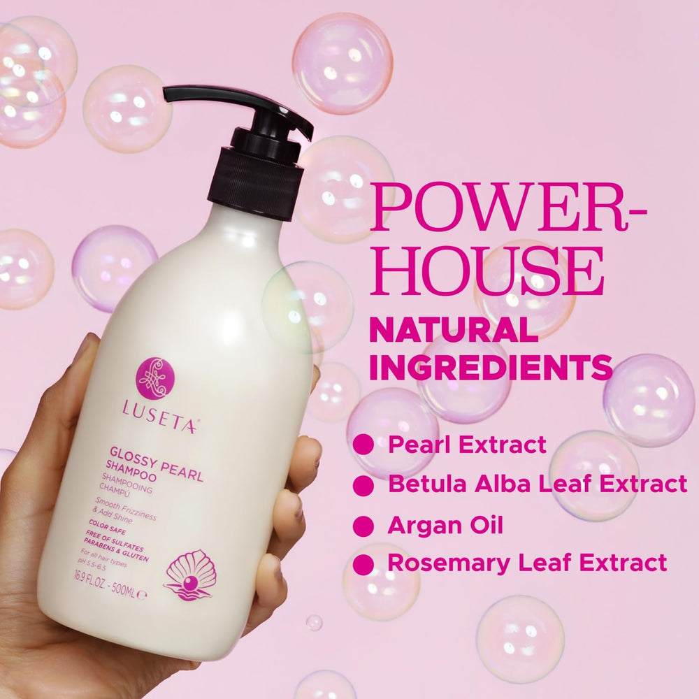 Luseta Glossy Pearl Shampoo: cheveux nourris et lisses après lavage