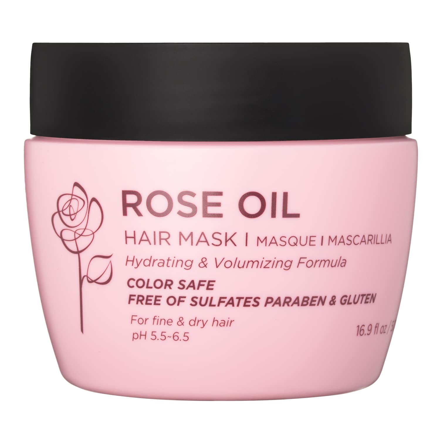 Masque Luseta à l'huile de rose dans le flacon, hydratation en profondeur