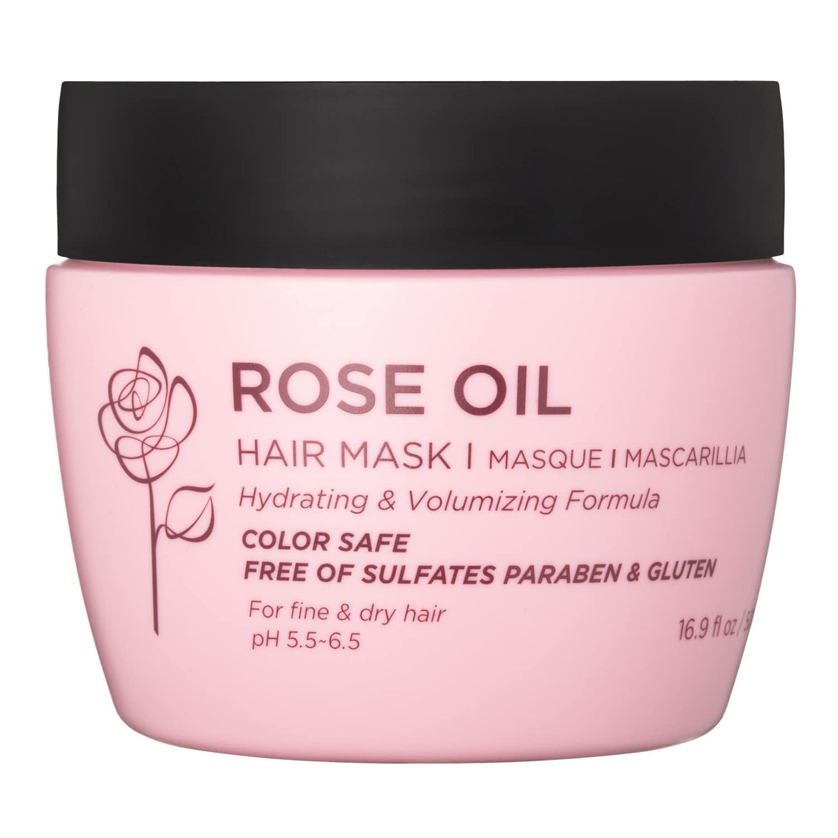 Masque Luseta à l'huile de rose dans le flacon, hydratation en profondeur