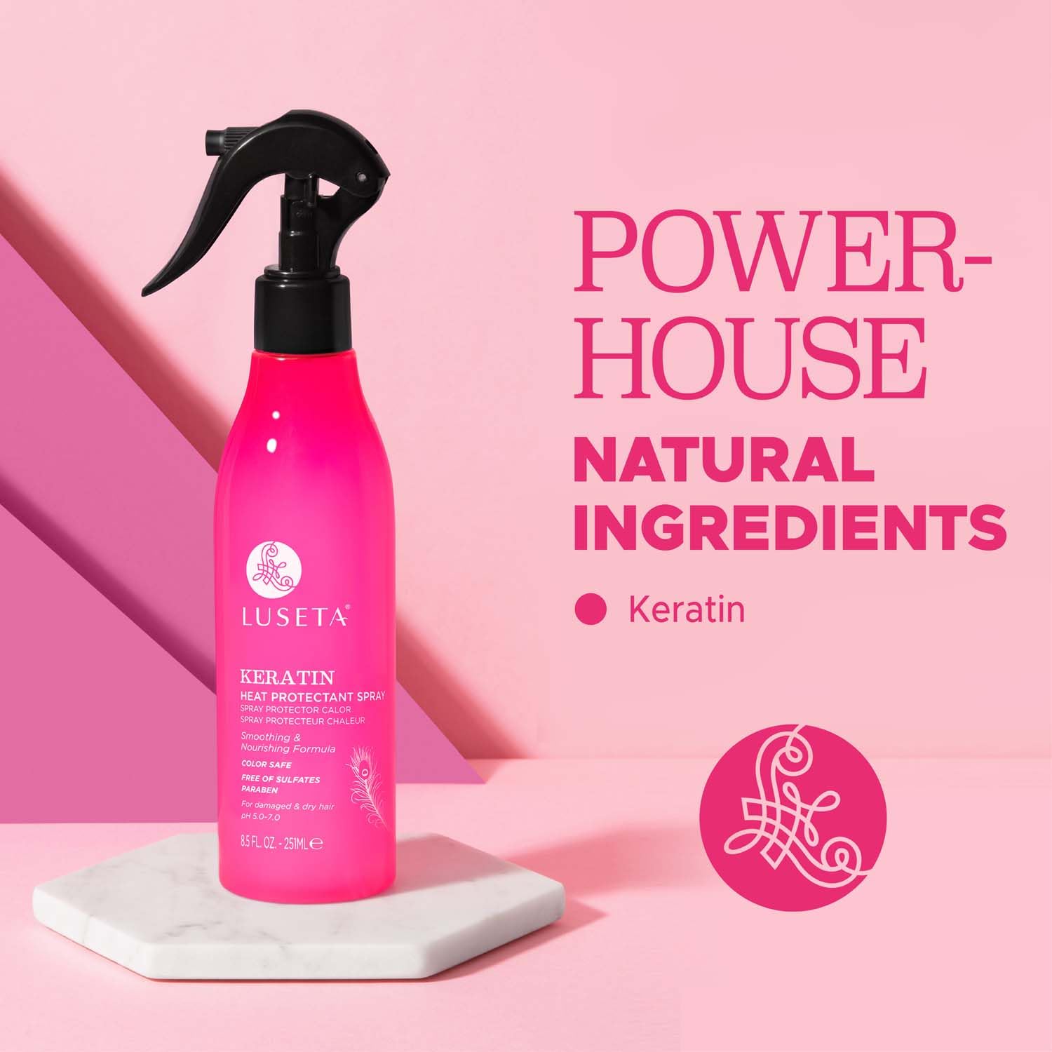 Formule de Luseta Keartin apportant brillance naturelle aux cheveux