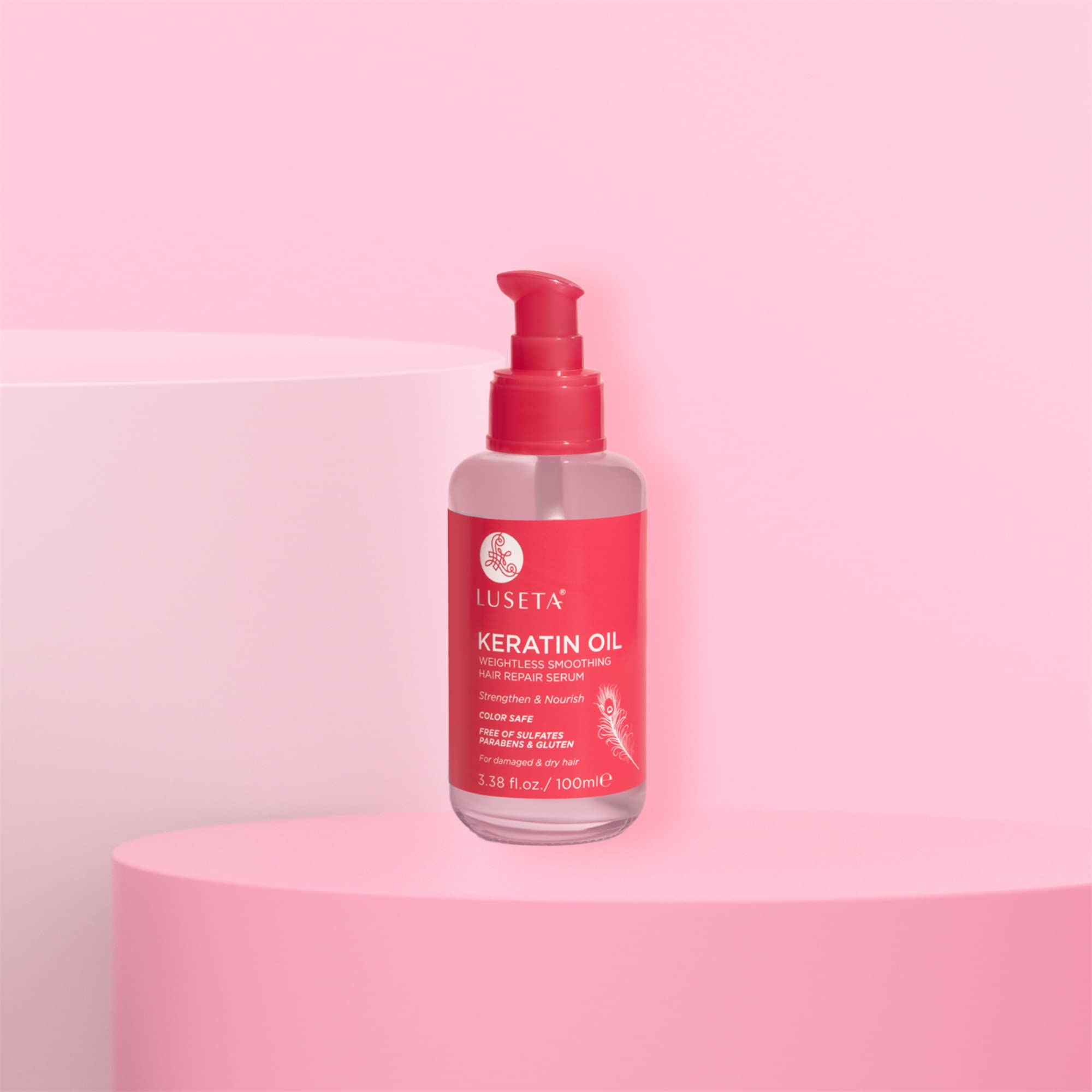 Shine and softness after using Luseta Keratin Hair Oil Serum