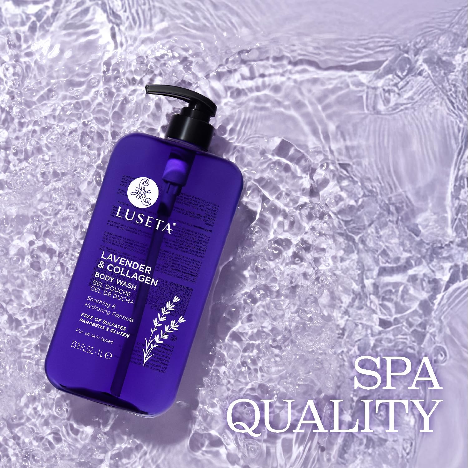 Ingredients highlight hydrolyzed collagen and botanicals for hydration benefits.