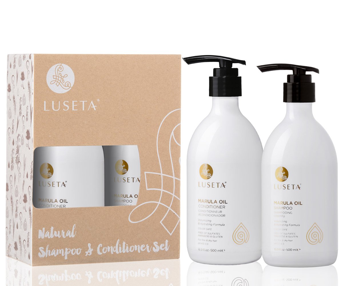 Luseta Marula Conditionneur bouteille : douceur et démêlage facile.