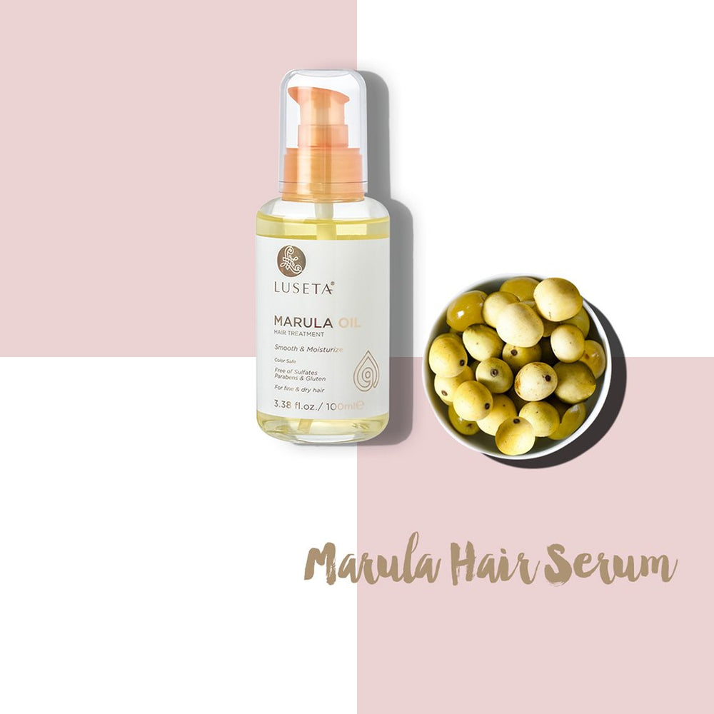 Luseta Marula Oil Hair Treatment finished look reveals silky, frizz-free shine