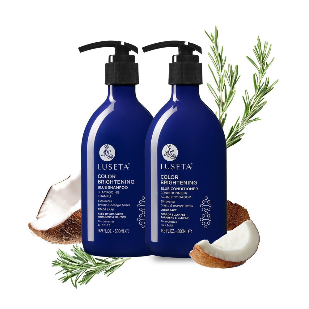 Luseta Shampoing bleu atténue les reflets cuivre sur cheveux colorés