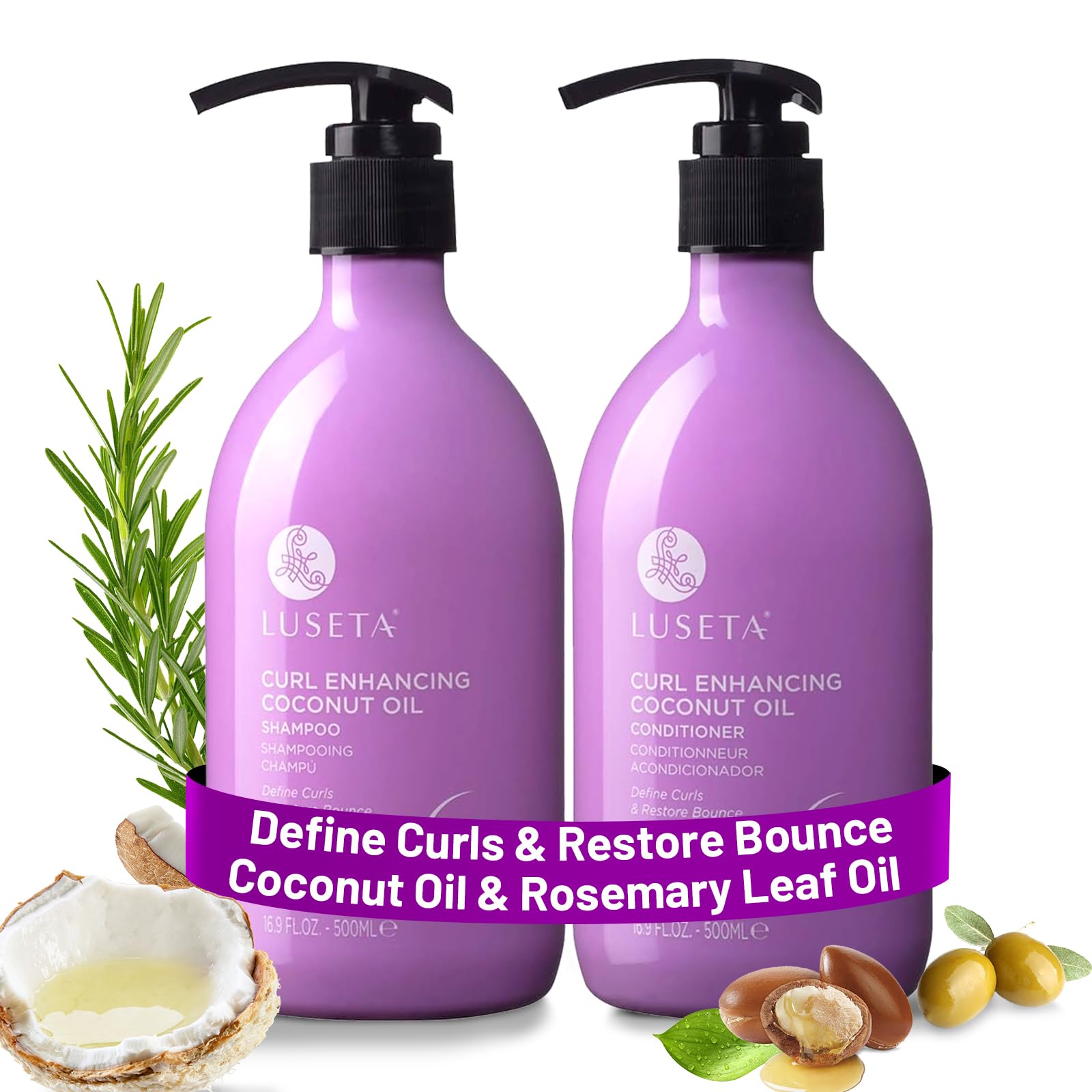 Shampoing Luseta à la noix de coco pour boucles définies et brillantes