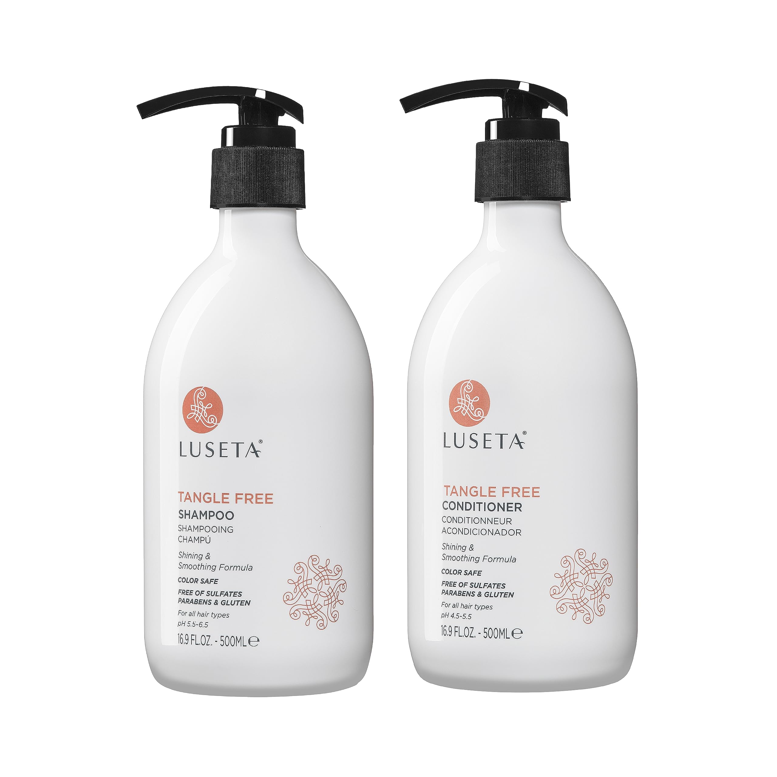 Luseta Shampoing Démêlant, bouteille pratique, démêle rapidement les cheveux